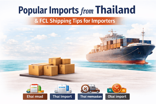 Popular Imports from Thailand (Electronics, Auto Parts, etc.) and FCL Shipping Tips
